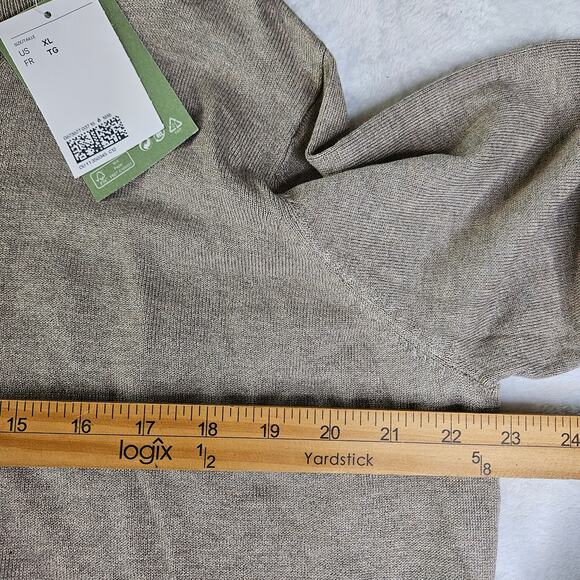 New H&M Slim Fit Knit Turtleneck Sweater Beige Fall Minimalist Comfort Casual XL - Picture 10 of 10
